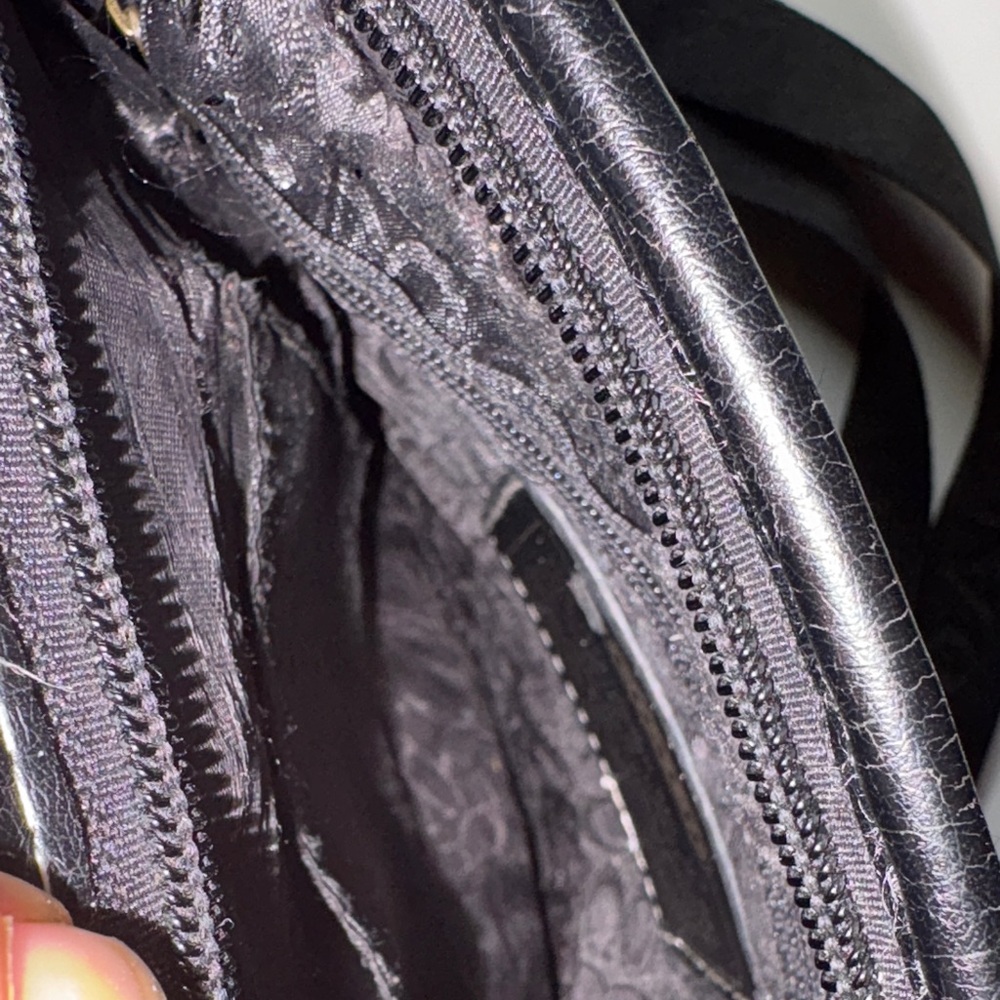 2006 Coach Patchwork Swingpack Flat Black Crossbo… - image 7